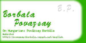 borbala povazsay business card