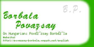 borbala povazsay business card